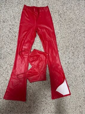 Forever 21 Red Faux Leather Set